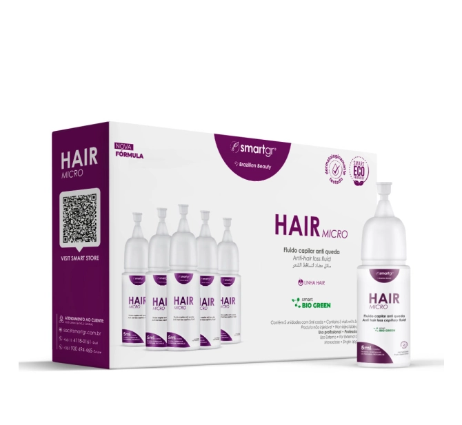 Smart Hair Micro Fluido para Terapia Capilar Monodose 5ml - 5 unidades - Smart GR