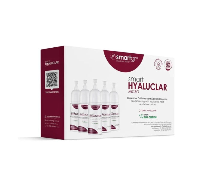 Smart Hyaluclar Fluido Clareador com Ácido Hialurônico 5 Monodoses de 5 mL - Smart GR