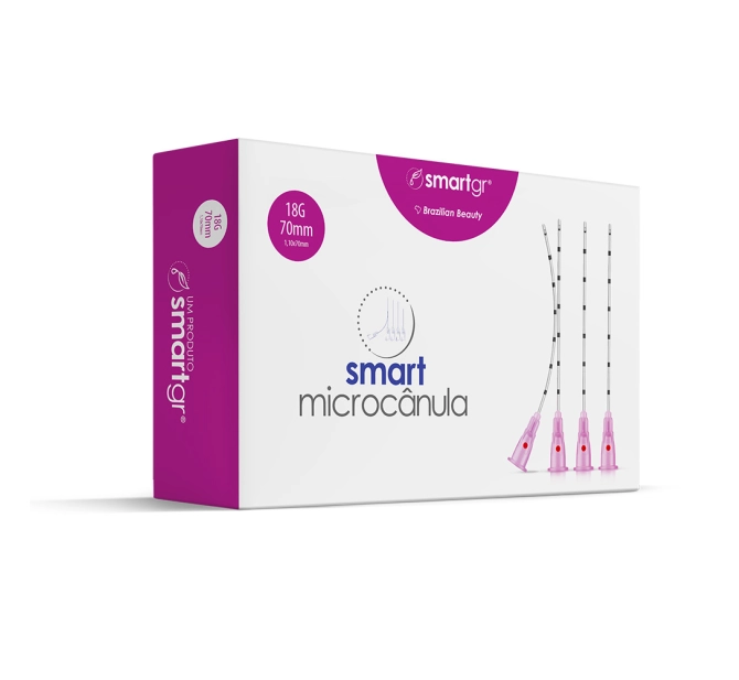 Smart Micro Cânula SC18G/70mm- Caixa com 10 Unidades - Smart GR