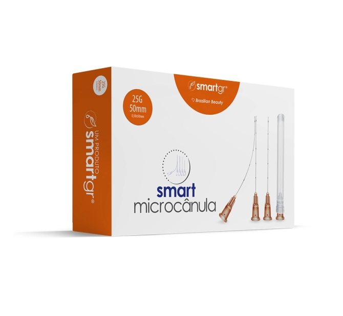Smart Micro Cânula SC25G/50mm- Caixa com 10 Unidades - Smart GR