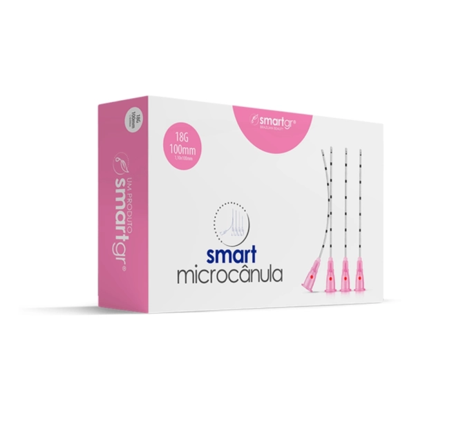 Smart Micro Cânula SC18G/100mm - Caixa com 10 unidades - Smart GR 