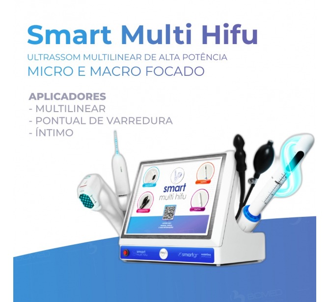 Smart Multi Hifu - Combo Completo - Ultrassom Multilinear de Alta Intensidade Macro e Micro Focado - Smart GR