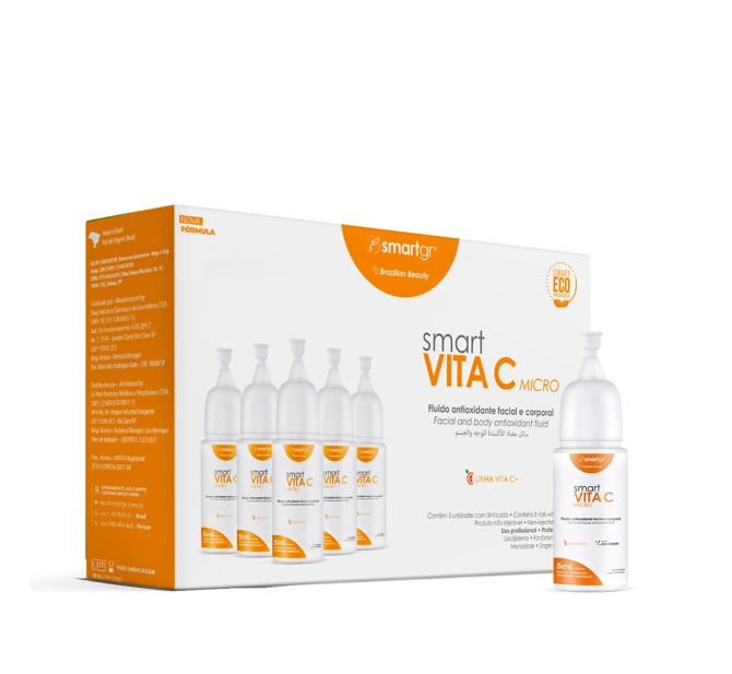 Smart Vita C Fluído Antioxidante Cutâneo Monodose 5ml - 5 Unidades - Smart GR