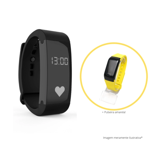 Smart Watch Massy Relógio Inteligente com Oximetro, Monitor Cardíaco, Pressão Arterial + 8 Funções - Amarela