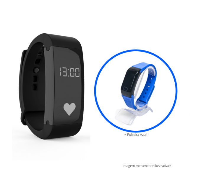 Smart Watch Massy Relógio Inteligente com Oximetro, Monitor Cardíaco, Pressão Arterial + 8 Funções - Azul