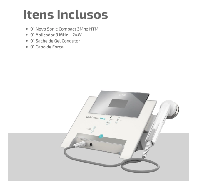 Sonic Compact 3Mhz HTM - Aparelho de Ultrassom para Estética