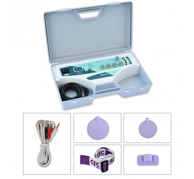 Stim 4 CECBRA - Aparelho de Corrente Russa Portátil com 5 Canais - Aparelho Eletromédico - BIVOLT 