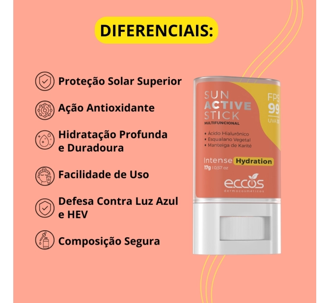 Sun Active Stick 17G - Eccos Cosméticos