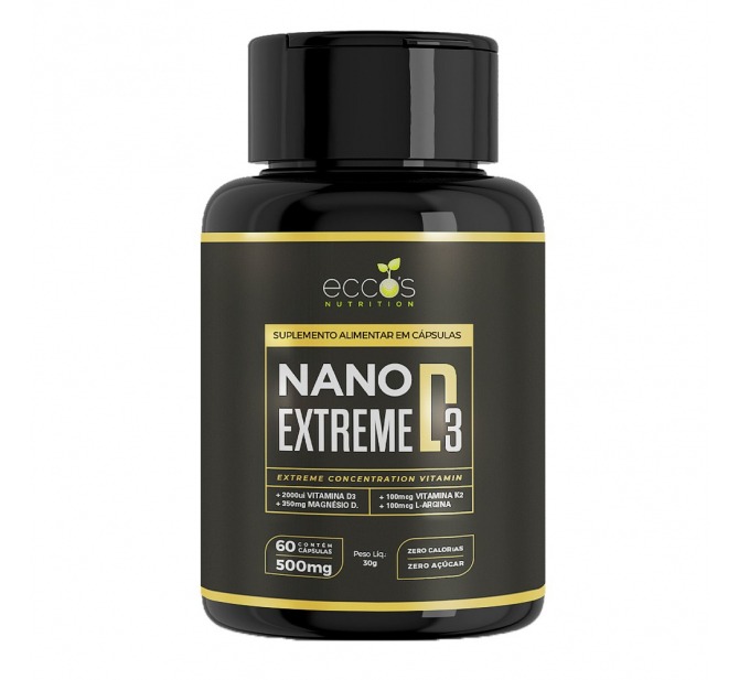 Suplemento Alimentar Nano Extreme D3 500mg 60 cápsulas - Eccos Cosméticos