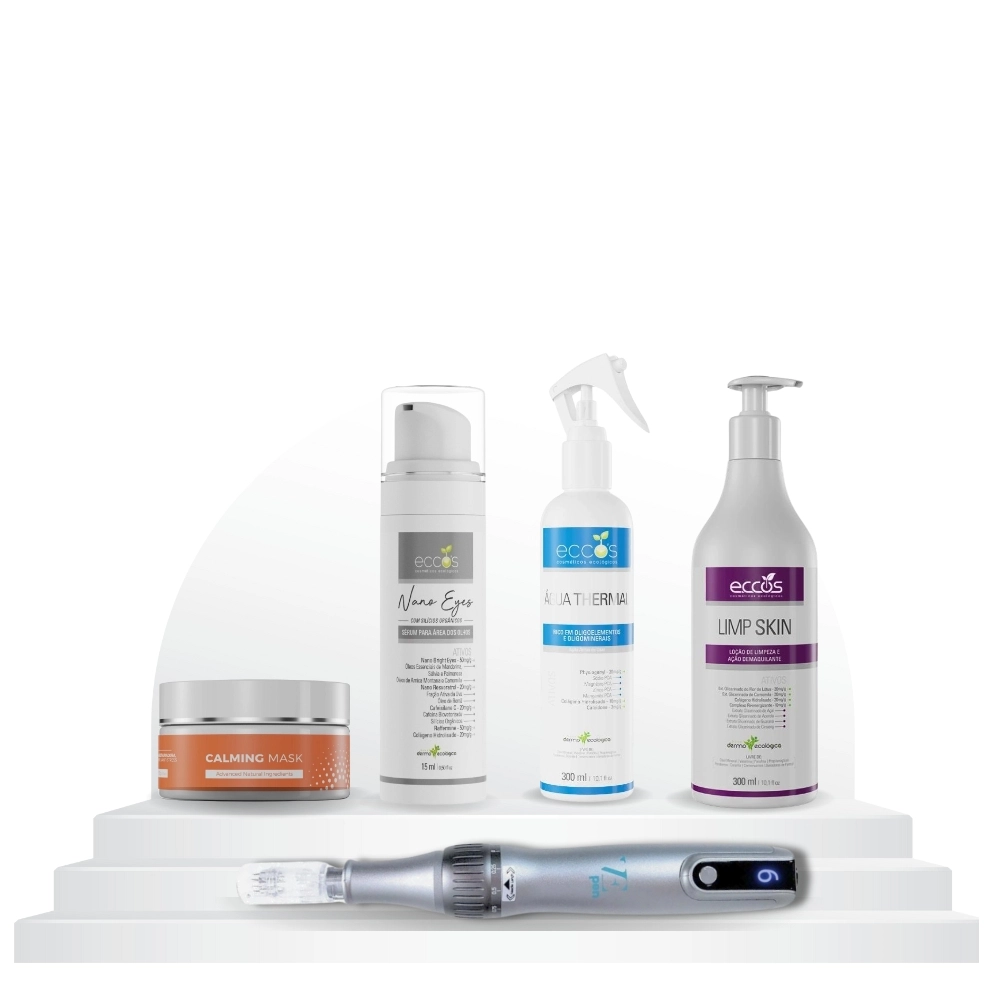 Kit para Microagulhamento - VE PEN + Limp Skin + Calming Mask +