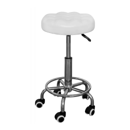 Banco Mocho Fits para Estética - Estek-Branco