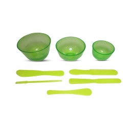 KIT 3 Cubetas + 5 Espátulas Para Estética - Verde - Estek
