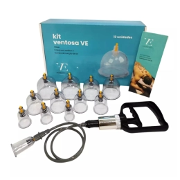Kit com 12 Ventosas de Acrílico para ventosaterapia - Variestética