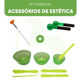 Kit Essencial 3.0 - Cubetas + Espátulas + Pincel de Seda + Esferas - Acessórios de Estética Estek