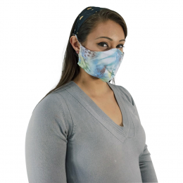 Kit Máscara e Faixa - Estampado + Faixa de Cabelo Coração Estrelado - BCMED