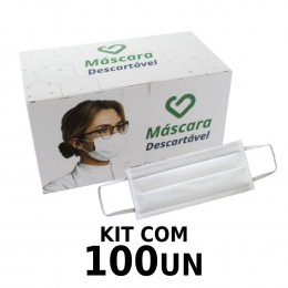 Kit 4 Caixas Máscara Facial Descartável Com Elástico Kit Com 25un Cada - BCMED