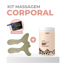 Kit Massagem Corporal - Pantala Massageador + Bolsa Necessáire + Creme De Massagem Pimenta Negra 1Kg - Smart GR