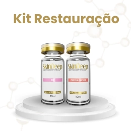 Kit Restauração - Ativo Protein Peptide p/ Produção de Colágeno + Ativo EGF Regenerador de Células - 10 ml - SkinDeep 