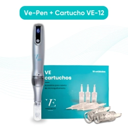 Kit Ve PEN Caneta de Microagulhamento + 10 Cartuchos de 12 agulhas - Variestética