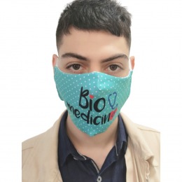 Máscara de Tecido - Modelo Biomedicina de Bolinha - BCMED