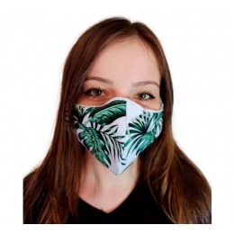 Máscara Tecido Modelo Folhas - BCMED