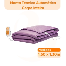 Manta Térmica Automática Bivolt de Corpo Inteiro Infravermelho com Controle Analógico 1.50m x 1.30m – Bio Term