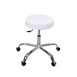 Mocho Agile Luxo Sem Encosto e Com Ajuste de Altura - BCMED - Branco