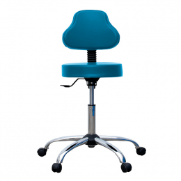 Mocho Comfort Luxo Com Encosto e Ajuste de Altura - BCMED - Azul Claro