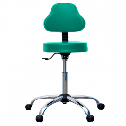 Mocho Comfort Luxo Com Encosto e Ajuste de Altura - BCMED - Verde Claro