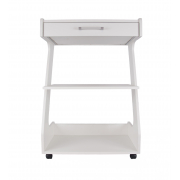 Mesa Auxiliar Tipo Z com Gaveta Branco - Salus Brasil