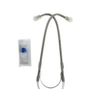 Aplicador de Ozônio Estetoscópio em Y Para Vias Aéreas em Aço Inox e Silicone - Philozon