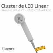 Combo Terapia Capilar 1.0 - Fluence + Cluster LED Linear Vermelho 660nm e Infravermelho 850nm para Fototerapia por LED - HTM 