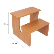 Escada 2 Degraus - Linha Creta - Salus Brasil - Louro Feijó