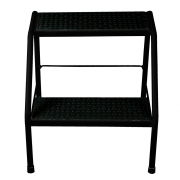 Escada 2 Degraus Master - Linha Black Para Barbearias - BCMED