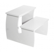 Escada 2 Degraus - Linha Creta - Salus Brasil -Branco