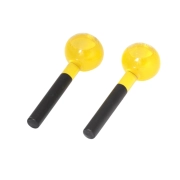 Esferas Grande De Vidro Para Massagem Facial E Cromoterapia – Par - BCMED-Amarelo