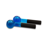 Esferas Grande De Vidro Para Massagem Facial E Cromoterapia – Par - BCMED-Azul