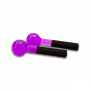 Esferas Grande De Vidro Para Massagem Facial E Cromoterapia – Par - BCMED-Lilas