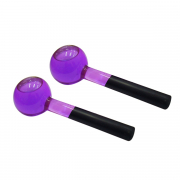 Esferas Grande De Vidro Para Massagem Facial E Cromoterapia – Par - BCMED-Lilas