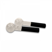 Esferas Grande De Vidro Para Massagem Facial E Cromoterapia – Par - BCMED-Translucido