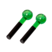 Esferas Grande De Vidro Para Massagem Facial E Cromoterapia – Par - BCMED-Verde