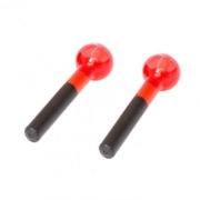 Esferas Grande De Vidro Para Massagem Facial E Cromoterapia – Par - BCMED-Vermelho