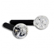 Esferas Grandes de Vidro com Glitter Prata para Cromoterapia e Massagem Facial - BCMED
