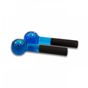 Esferas de Cromoterapia para Massagem Facial - Pequenas de Vidro - Cor Azul - BCMED