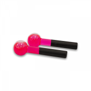 Esfera Pequena De Vidro Para Massagem Facial E Cromoterapia – Par - BCMED-Rosa