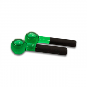 Esfera Pequena De Vidro Para Massagem Facial E Cromoterapia – Par - BCMED-Verde