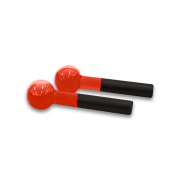 Esfera Pequena De Vidro Para Massagem Facial E Cromoterapia – Par - BCMED-Vermelho