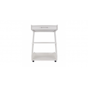 Mesa Auxiliar Tipo Z com Gaveta Branco - Salus Brasil