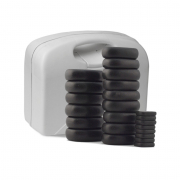Kit 23 Pedras Quentes Vulcânicas Basálticas para Massagem Relaxante - Estek 