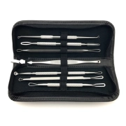 Kit 7 Curetas em Aço Inox - Ferramentas para Extração de Acne, Cravos e Espinhas - BCMED